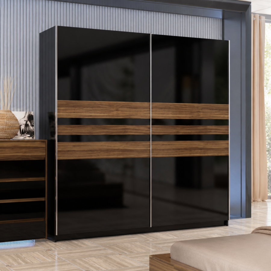Корпусной шкаф-купе, глянец, в спальню, K219